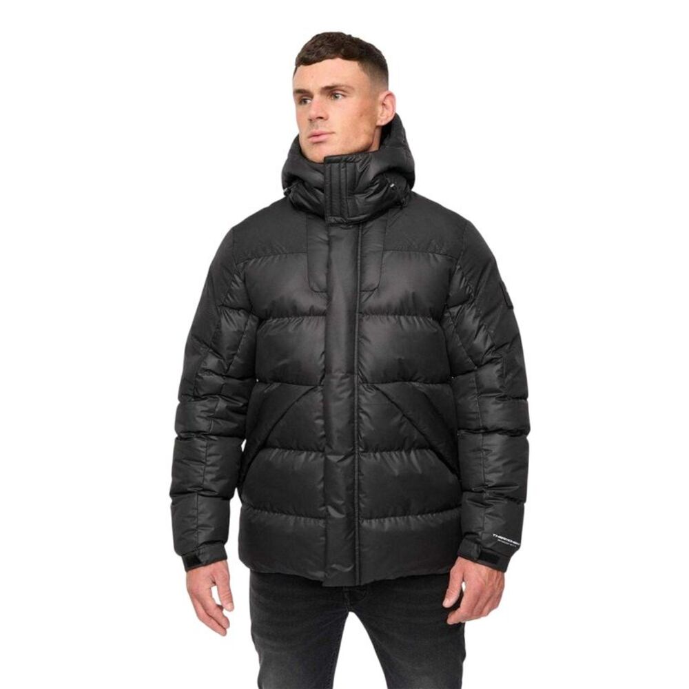 Crosshatch Mens Polyester Quilted Jacket / Black